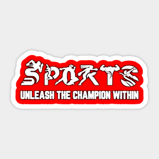 Champion Athlete: Unleash Sports Sticker